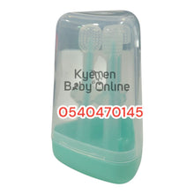 Load image into Gallery viewer, Baby Silicone Toothbrush Set (Dr Annie’s) 3pcs - Kyemen Baby Online
