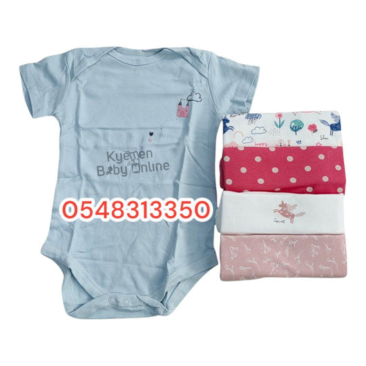 Baby Body Suit (Mamas And Papas) 5pcs Shortsleeves