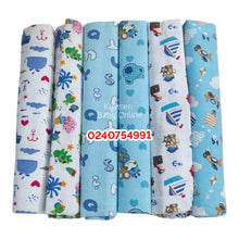 Load image into Gallery viewer, 6 In 1 Coloured Cot Sheet / Receiving Blanket (Kiddy Care) - Kyemen Baby Online
