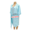 Load image into Gallery viewer, Breastfeeding Night Gown With Coat (Polka Dot) Blue
