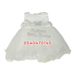 Baby Girl Christening Dress (0-6 Months) All White Bebelinna