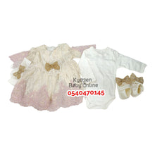 Load image into Gallery viewer, Baby Girl Christening Dress (0-6m) Peach - Kyemen Baby Online
