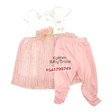 Load image into Gallery viewer, Baby Girl Dress With Pants (DK House) Peach - Kyemen Baby Online
