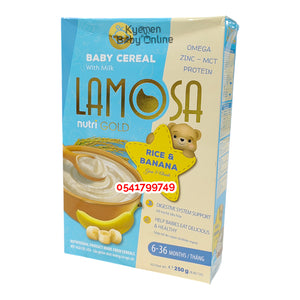 Baby Cereal With Milk Lamosa (Rice And Banana) 6m+ - Kyemen Baby Online
