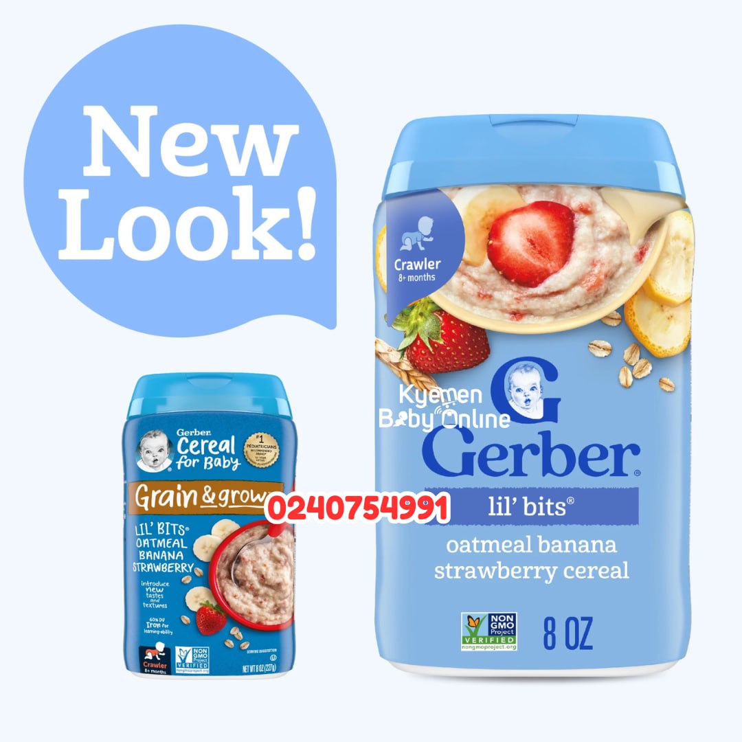 Gerber Lil' Bits Oatmeal Banana Strawberry (Grain Grow) 227g