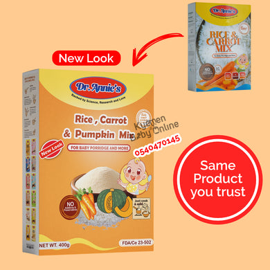 Rice Carrot And Pumpkin Mix (Dr Annie's) 6m+ 500g - Kyemen Baby Online