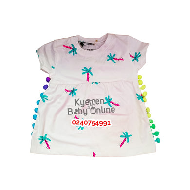 Baby Girl Top / Dress (Tuffy) White - Kyemen Baby Online