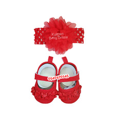 Load image into Gallery viewer, Baby Girl Shoe With HeadBand (Miyuebb). - Kyemen Baby Online
