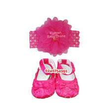 Load image into Gallery viewer, Baby Girl Shoe With HeadBand (Miyuebb). - Kyemen Baby Online
