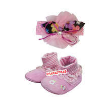 Load image into Gallery viewer, Baby Girl Shoe With HeadBand (Miyuebb). - Kyemen Baby Online
