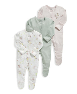 Baby Sleep Suit / Sleep Wear / Overall (Mamas And Papas 3Pcs)  3-6 Months.