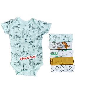 Baby Body Suit Male ( Mamas And Papas ) 5pcs. - Kyemen Baby Online