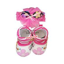 Load image into Gallery viewer, Baby Girl Shoe With HeadBand (Miyuebb). - Kyemen Baby Online
