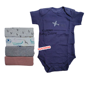 Baby Body Suit Male (Mamas And Papas) 5pcs - Kyemen Baby Online
