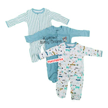 Load image into Gallery viewer, Baby Sleep Suit / Sleep Wear / Overall (Mamas And Papas 3pcs) 6-9 Months. - Kyemen Baby Online
