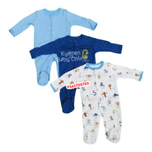 Load image into Gallery viewer, Baby Sleep Suit / Sleep Wear / Overall (Mamas And Papas Male 3Pcs)  0-3 Months. - Kyemen Baby Online

