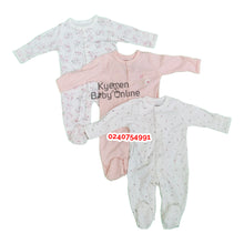 Load image into Gallery viewer, Baby Sleep Suit / Sleep Wear / Overall (Mamas And Papas Female 3pcs) 0-3 Months. - Kyemen Baby Online
