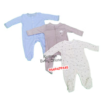 Load image into Gallery viewer, Baby Sleep Suit / Sleep Wear / Overall (Mamas And Papas Male 3Pcs)  0-3 Months. - Kyemen Baby Online
