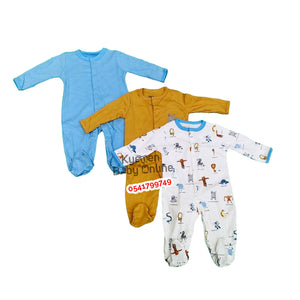 Baby Sleep Suit / Sleep Wear / Overall (Mamas And Papas 3pcs) 0-3 Months.