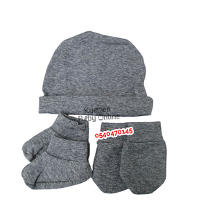 Baby Hat, Socks and Mittens Set(No Brand)