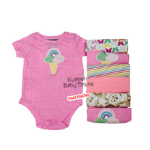 Load image into Gallery viewer, Baby Body Suit (Baby Fo) Short Sleeves 7Pcs - Kyemen Baby Online
