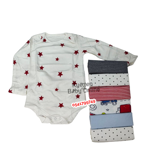 Baby Body Suit (Baby Fo) Long Sleeves 7Pcs - Kyemen Baby Online