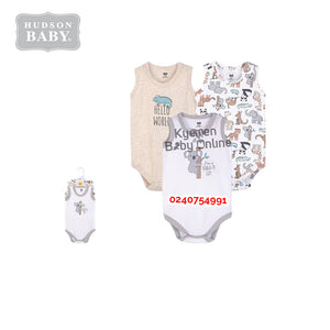 Baby Bodysuit (3 Pieces) Zoo Animal's