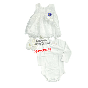 Baby Girl Christening Dress (Petite Ponpon) 0-5 Months