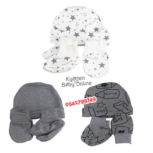 Baby Hat, Socks And Mittens (3 Pcs)