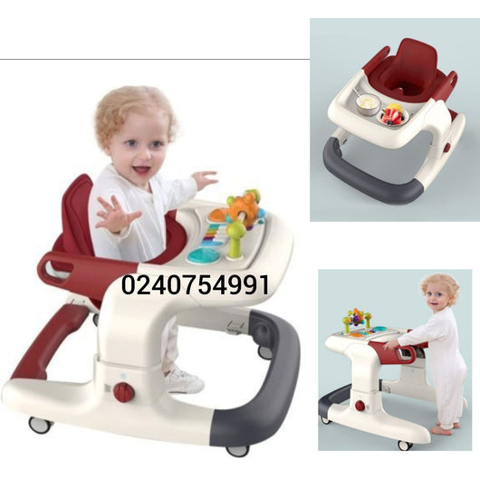 Baby Walker With Music, Push Walker, Feeding Table and Interactive Toys (ABC-288) - Kyemen Baby Online