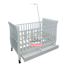 Load image into Gallery viewer, Baby Wooden Cot With Drawer (KJ310) Baby Bed [Showroom Display]
