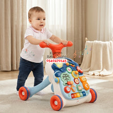 Load image into Gallery viewer, 2 In 1 Musical Push Walker And Educational Learning Desk / Table - Kyemen Baby Online
