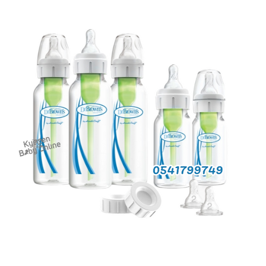 Dr. Brown Anti Colic Feeding Bottles  5pcs - Kyemen Baby Online