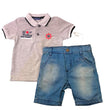 Load image into Gallery viewer, Baby Boy Lacoste Top and Jeans Shorts (Mio Dino) - Kyemen Baby Online
