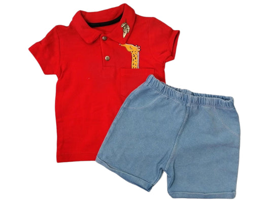 Baby Boy Lacoste Top and Jeans  Shorts (Baby Buu New York) - Kyemen Baby Online