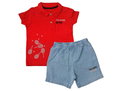 Baby Boy Lacoste Top and Jeans  Shorts (Baby Buu New York) - Kyemen Baby Online