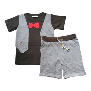 Baby Boy Round Neck and Short with Bow tie (mayoral) - Kyemen Baby Online