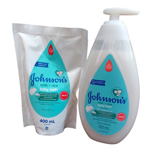 Johnson's Milk And Rice Wash (500ml + 400ml) - Kyemen Baby Online