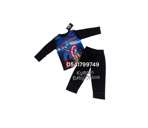 Baby Dress/ Trousers  and Long sleeves Top, 2-3Years.(Spiderman, Captain America) - Kyemen Baby Online