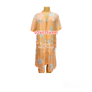 Breastfeeding Night Gown With Long Sleeves Coat (Love, Suimeiran) One Size - Kyemen Baby Online