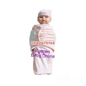 Baby Hat And Swaddle Set / Photoshoot Prop (HEY) - Kyemen Baby Online