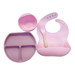 Silicone Baby Bib With Bowl,Cup, and Spoon - Kyemen Baby Online