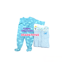 Load image into Gallery viewer, Baby Sleep Suit / Sleep Wear / Overall (Mamas And Papas 3Pcs)  3-6 Months. - Kyemen Baby Online
