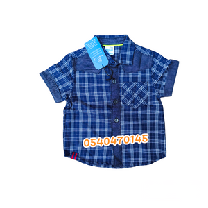 Baby Boy Shortsleeves Top(Riddles) Blue - Kyemen Baby Online