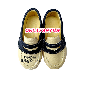 Baby Boy Shoe (Slip-on Casual Loafers) Khaki/Black - Kyemen Baby Online