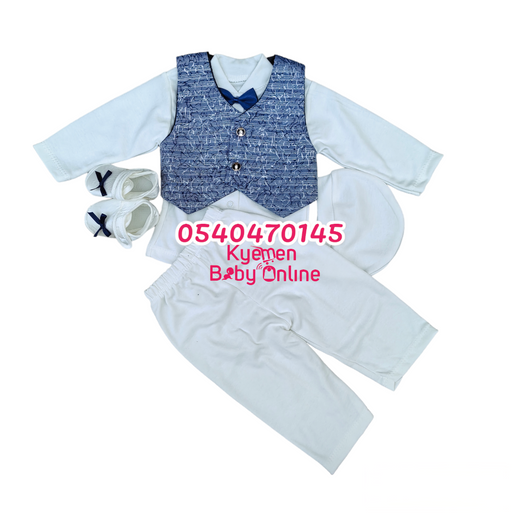 Baby Boy Christening Dress (Blueblack Coat)0-5M Tiasis. - Kyemen Baby Online