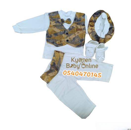 Baby Boy Christening Dress (0-5M )Leylek. - Kyemen Baby Online
