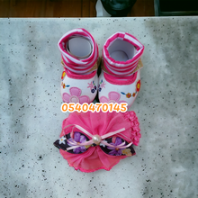 Load image into Gallery viewer, Baby Girl Shoe With HeadBand (Miyuebb). - Kyemen Baby Online
