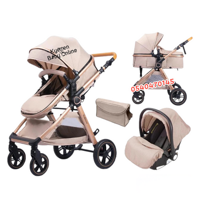 Baby Stroller (3 In 1 Stroller And Carrier) Belecoo - Kyemen Baby Online
