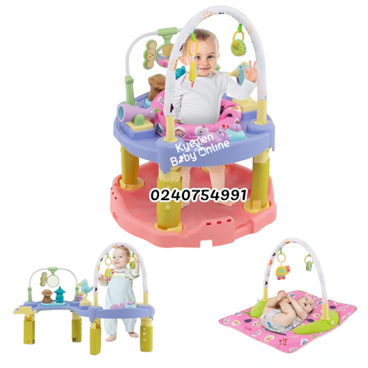 3 in 1 Baby Activity Centre with 3 Adjustable Height and Music Box - Kyemen Baby Online